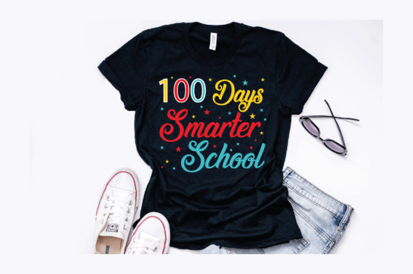 100 Days Smarter Graphics for T-Shirt Designs