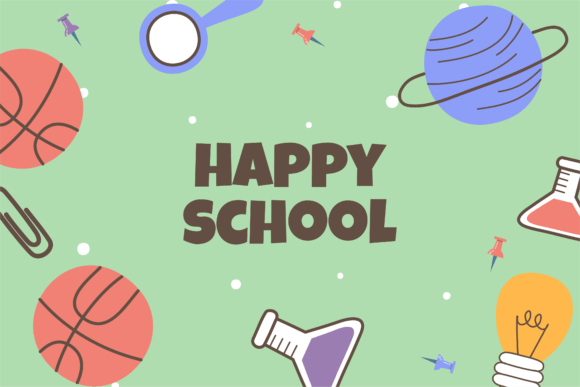 Green Background School Stationary Graphics & Backgrounds