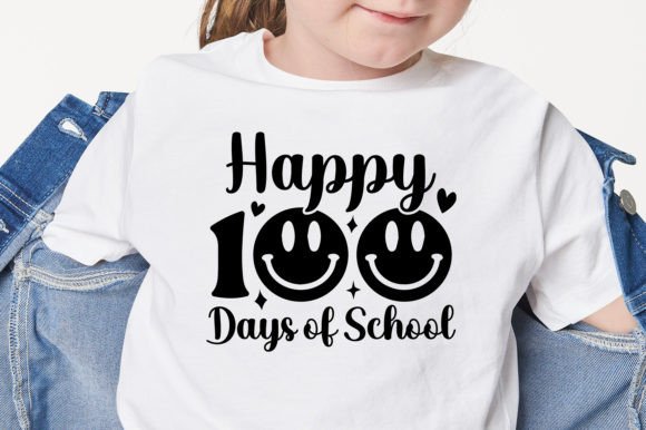 Happy 100 Days SVG: Graphics for T-Shirt Designs