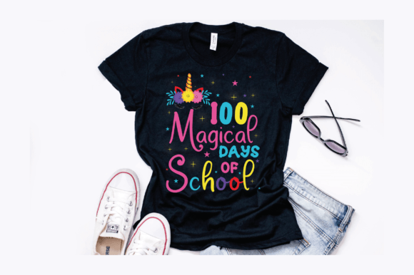 Happy 100th Day Graphics for T-Shirt Designs