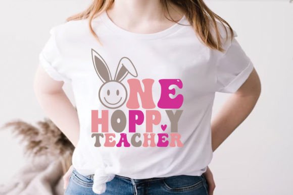 One Hoppy Teacher Graphics for T-Shirt Designs