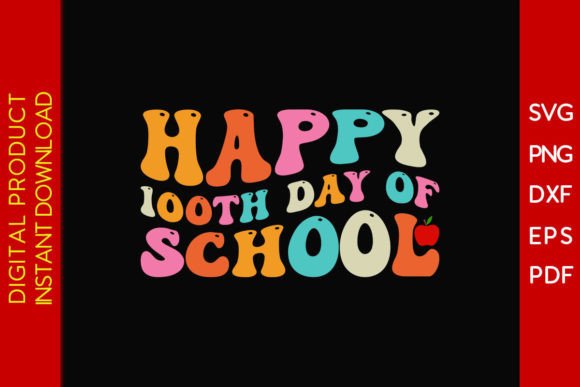 Retro 100th Day Graphics & T-Shirt Designs