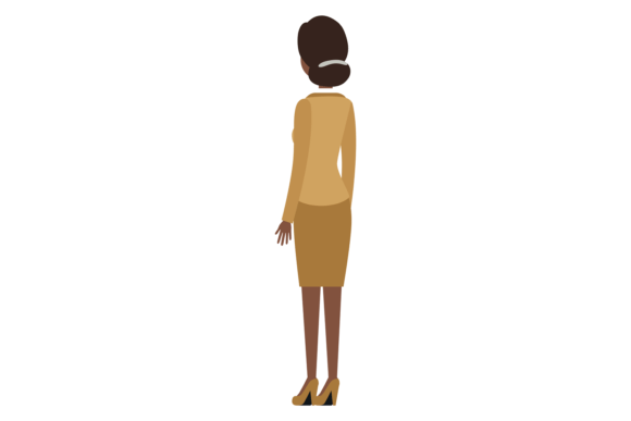Reviewing the Black Woman in Formal Clothes Rear View Design