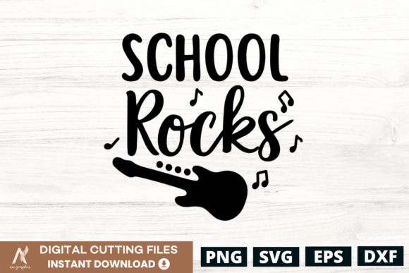 School Rocks SVG PNG for Graphics & T-Shirt Designs