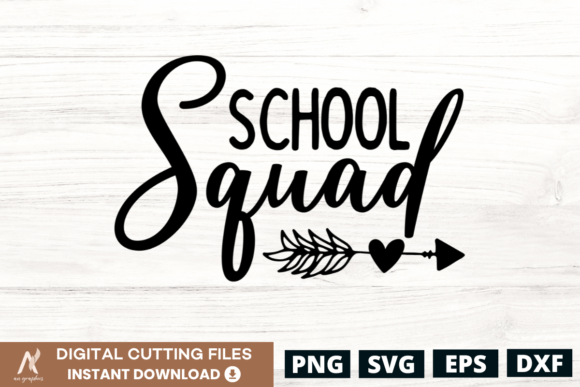School Squad Graphics for T-Shirt Designs