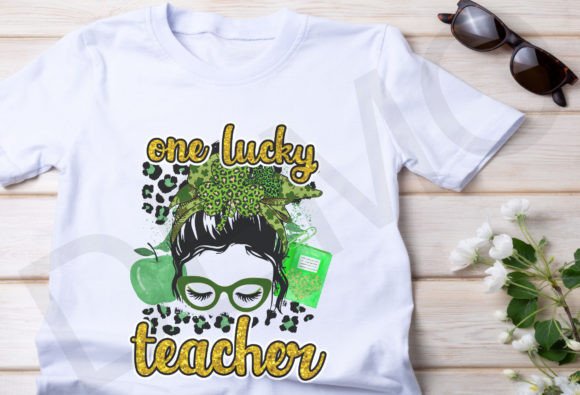 St. Patrick’s Day One Lucky Teacher Graphics & T-Shirt Designs