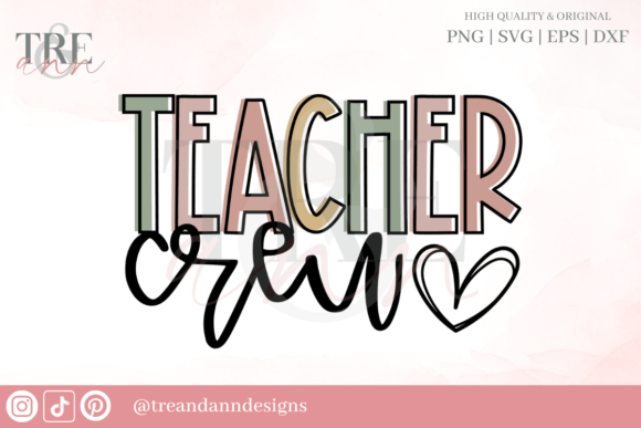 Teacher Crew Graphics for T-Shirt Designs