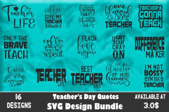 Teacher’s Day SVGs for Graphics & T-Shirt Designs
